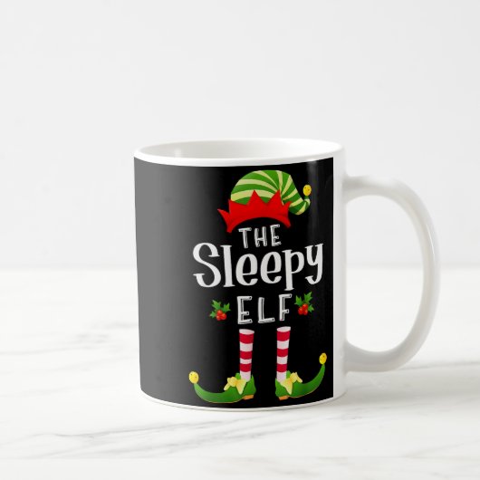 Mug Sleepy Christmas Elf Matching Pajama X-mas Party  (Droite)