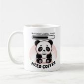 Mug Sleepy Kawaii Panda Motivation Loading  (Gauche)