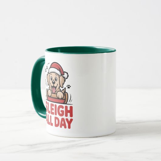Mug Sleigh All Day Joyful Retriever Christmas (Devant gauche)