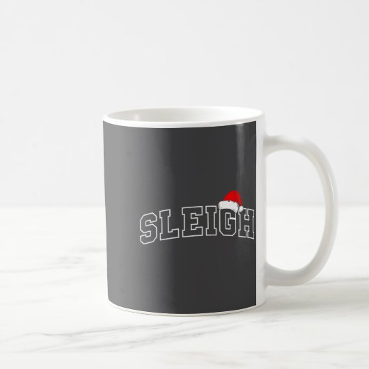 Mug Sleigh Christmas Varsity Minimal Text Santa Hat Fa (Droite)