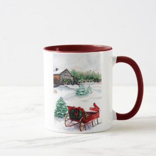 Mug Sleigh et Robin rouge