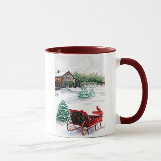 Mug Sleigh et Robin rouge (Droite)