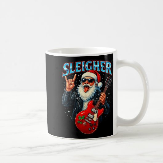 Mug Sleigher Rock Santa Funny Metal Christmas Design  (Droite)