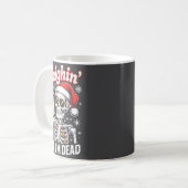 Mug Sleighin' Till I'm Dead Sleigh Christmas Skeleton  (Devant gauche)