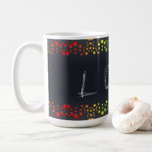 Mug SlipperyJoe aime les bulles rouge orange jaune ver