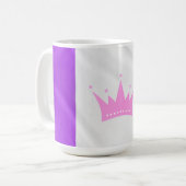 Mug SlipperyJoe drag drapeau de fierté violet blanc bl (Devant gauche)
