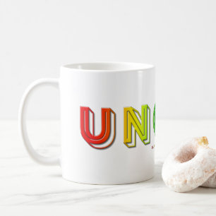Mug SlipperyJoe non coupé vibrant vivant néon arc-en-c