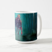 Mug SlipperyJoe terrifiante figure de zombie isolée om (Devant droit)