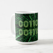 Mug SlipperyJoe's 69 code binaire dynamique ordinateur (Devant gauche)