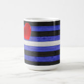 Mug SlipperyJoe's cuir drapeau orgueil noir bleu royal (Centre)