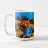 Mug SlipperyJoe's Fish Pride tropicale vert bleu pourp (Gauche)