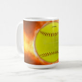 Mug SlipperyJoe's jaune balle de feu de balle de feu r (Devant gauche)