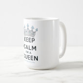 Mug SlipperyJoe's Keep Calm Queen couronne joyaux a (Devant droit)