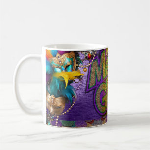 Mug SlipperyJoe's Mardi Gras Colliers de perles doublo