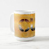Mug SlipperyJoe's petit ours mot orange-brun pro (Devant gauche)