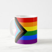 Mug SlipperyJoe's Progress Pride Drapeaux gay cadeaux  (Devant gauche)