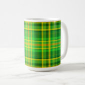 Mug SlipperyJoe's Saint-Patrick vert-jaune plaid (Devant droit)