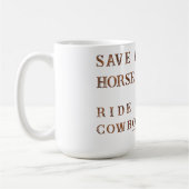 Mug SlipperyJoe's save horse ride paille cowboy casque (Gauche)