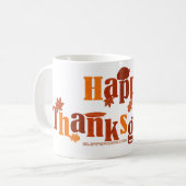 Mug SlipperyJoe's Thanksgiving feuille brun orange tar (Devant gauche)