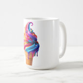 Mug SlipperyJoe's vibrante crème glacée cone classique (Devant droit)