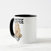 Mug Sloffee - beau et animal putréfié joyeux et café (Devant gauche)