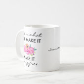 Mug Slogan anti-drogue personnalisé Fleurs colorées (Devant gauche)