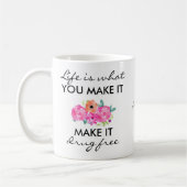 Mug Slogan anti-drogue personnalisé Fleurs colorées (Gauche)