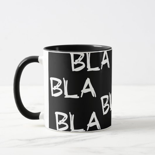 Mug Slogan bla bla bla. Bonne ou fausse nouvelle. (Gauche)
