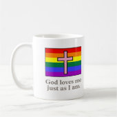 Mug Slogan chrétien gai de drapeau (Gauche)