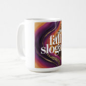 Mug Slogan d'automne violet orange Leopard Typographie (Devant gauche)