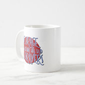 Mug Slogan de Récupération de Courage et de Foi (Devant gauche)