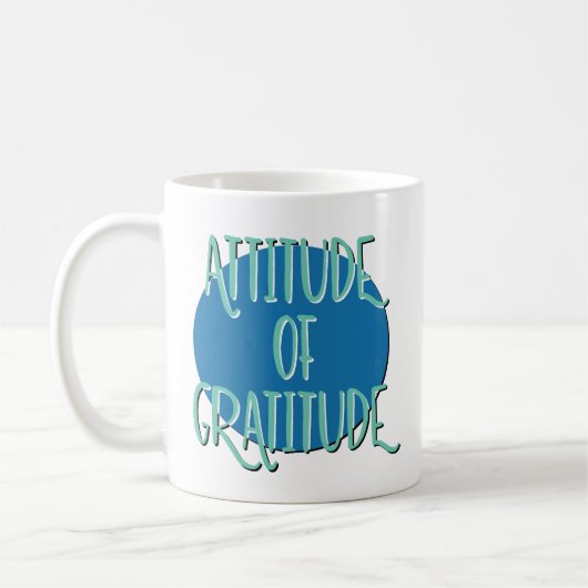 Mug Slogan de rétablissement Attitude de gratitude (Gauche)
