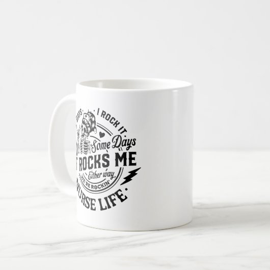 Mug Slogan de vie infirmière (Devant gauche)