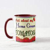 Mug Slogan du jardin de tomates cultivé à la maison (Gauche)