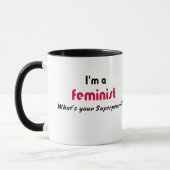 Mug slogan féministe de la superpuissance (Gauche)