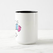 Mug Slogan mother est un loading. Mère, maman ascendan (Centre)