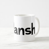 Mug Slogan noir simple Fudanshi (Devant droit)