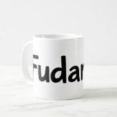 Mug Slogan noir simple Fudanshi (Devant gauche)