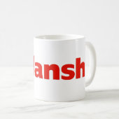 Mug Slogan rouge Sinple Fudanshi (Devant droit)