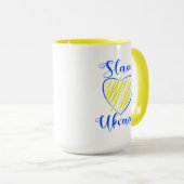 Mug Slogan Slava La gloire ukrainienne au coeur de l'U (Devant droit)