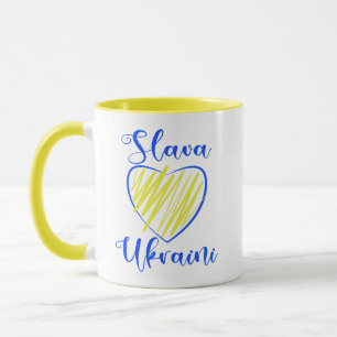 Mug Slogan Slava La gloire ukrainienne au coeur de l'U