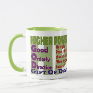 Mug Slogans de puissance 12 pas plus haut