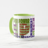 Mug Slogans de puissance 12 pas plus haut (Devant gauche)