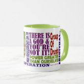 Mug Slogans de puissance 12 pas plus haut (Devant droit)