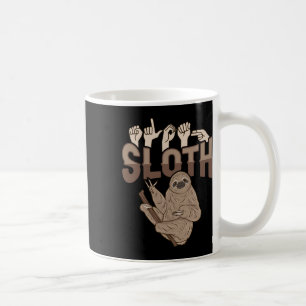 Mug Sloth Asl Gesture main sourde perte d'audition sen