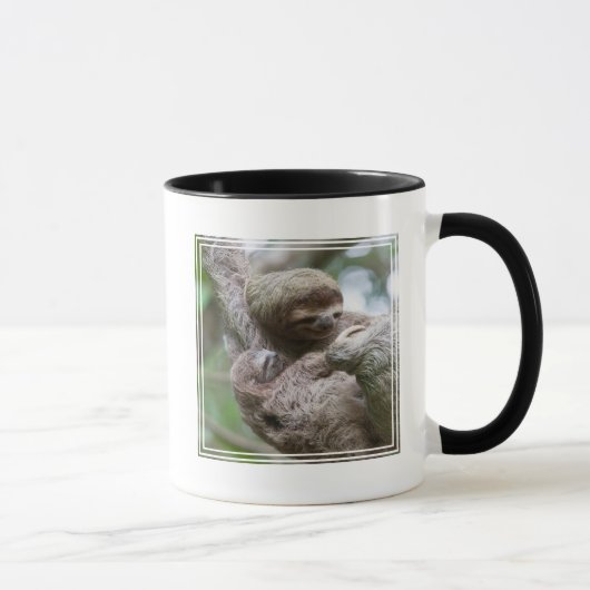 Mug Sloth Baby avec mère pendre d'un arbre (Droite)