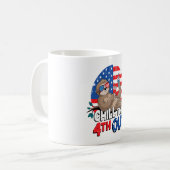 Mug Sloth Chill 4th out Patriotic USA (Devant gauche)