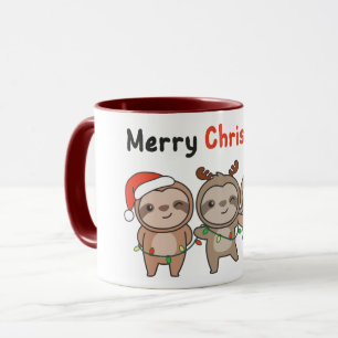 Mug Sloth Christmas mignonne Slots Joyeux Noël