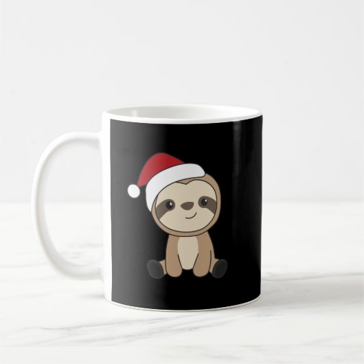 Mug Sloth Christmas Snow Winter Animals Sloths Coffee (Gauche)