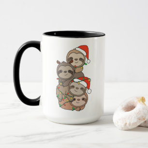Mug Sloth Christmas Tree Animaux de Noël Sloths